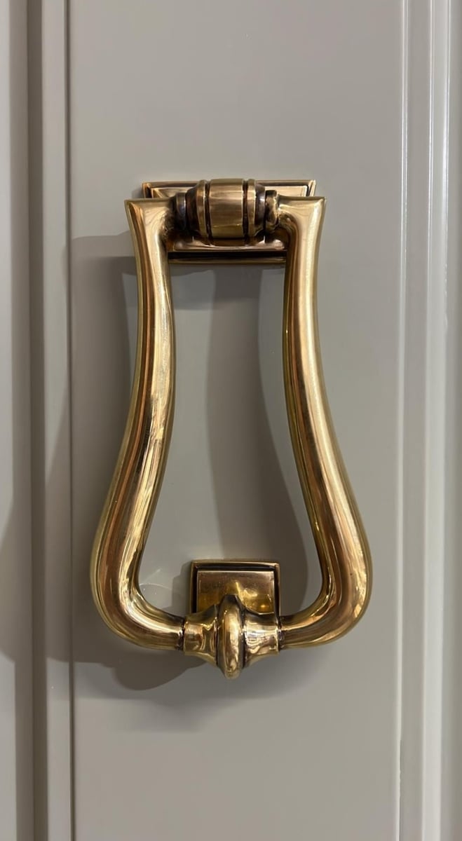 Aged Brass Art Deco Door Knocker 