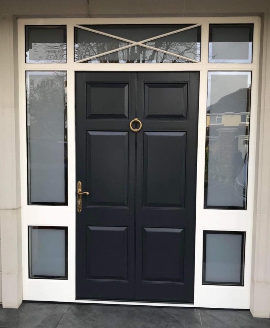 Six Panel Front Door with Side and Top Lights Wetherby 6-1