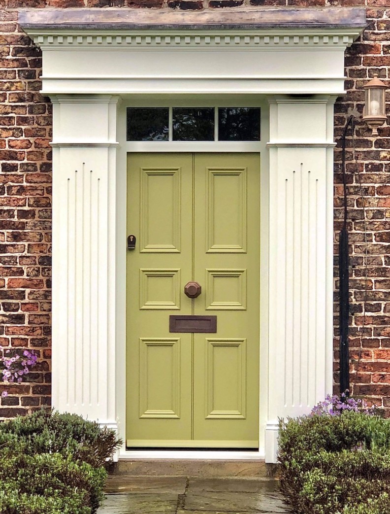 Door and Surround with Top Light 2 Lime Green-1
