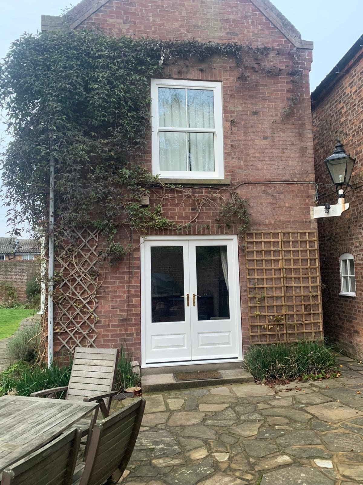 French Doors with box window-1