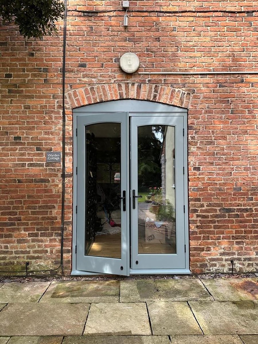 French doors - with curved top rail