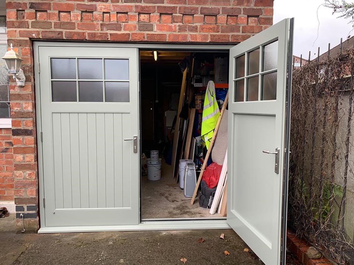 Garage door, Open