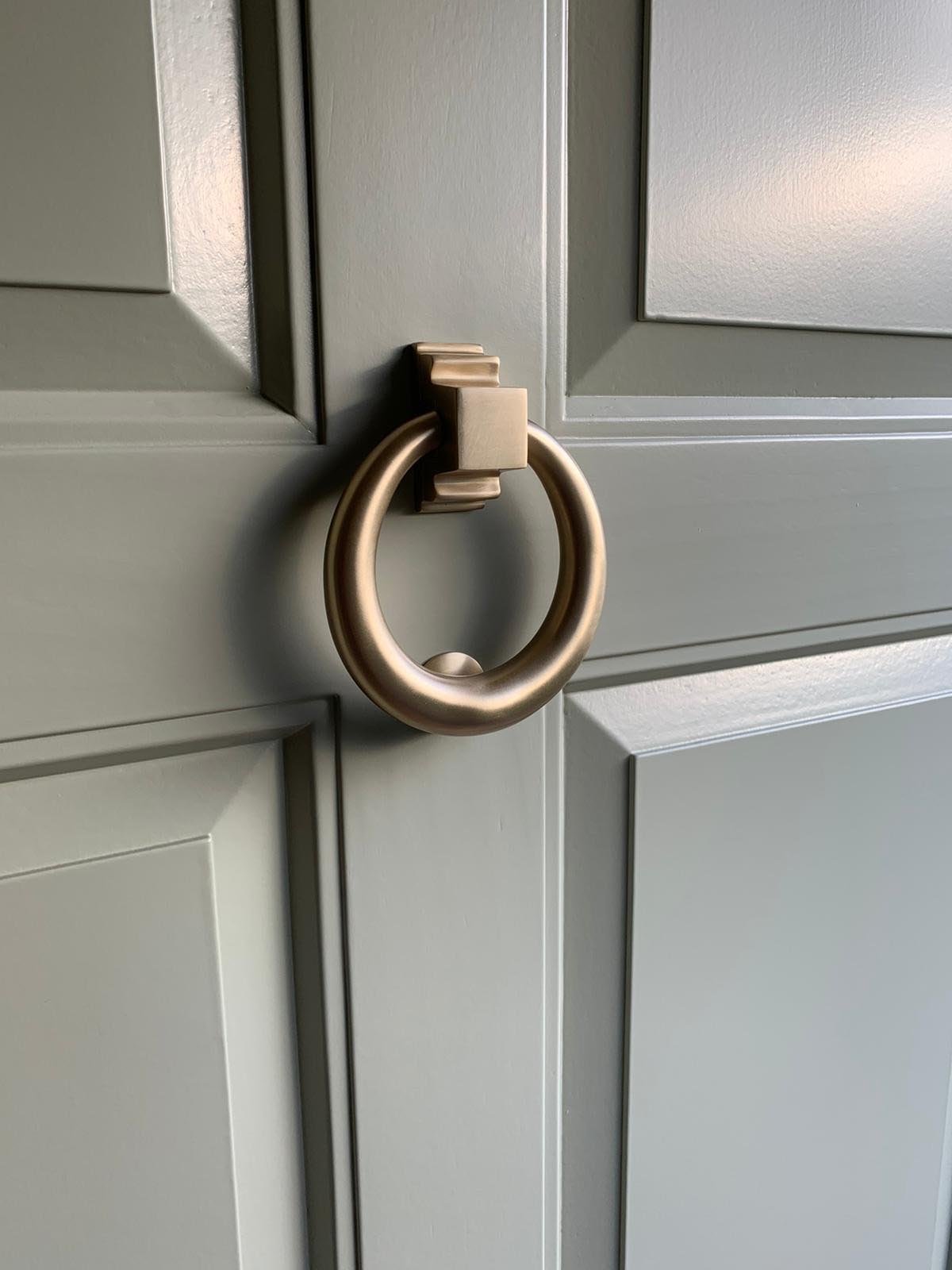 Satin Brass Ring Knocker