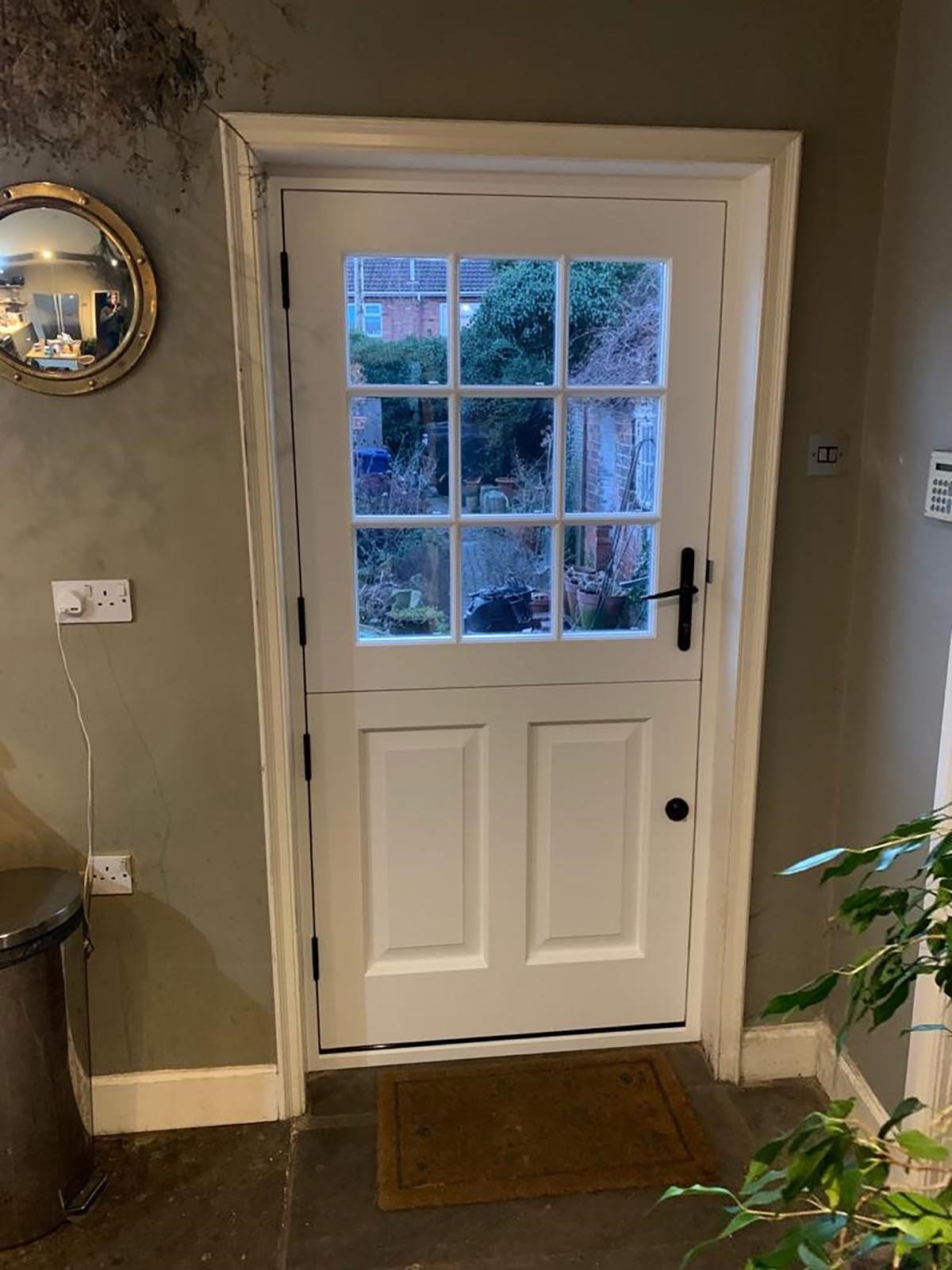 White stable door with slimlite  internal
