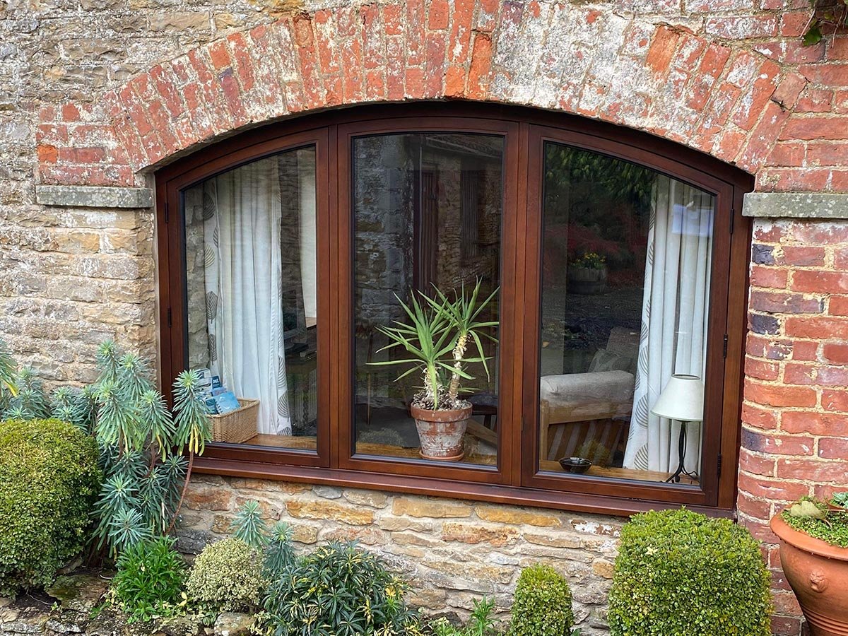 Curbed head windows - traditonal