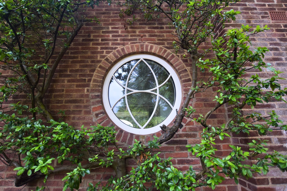 Circular window with fret work